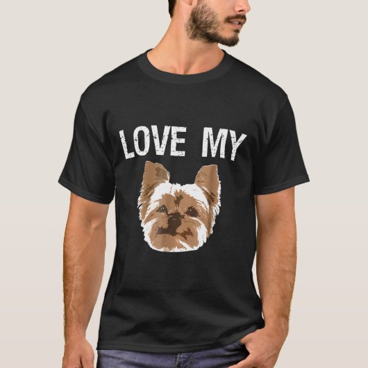 Liebe My Yorkie Yorkshire Terrier Owner Geschenkid T-Shirt (Vorderseite)