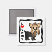 Liebe My Yorkshire Terrier Magnet (Vorderseite/Rückseite)