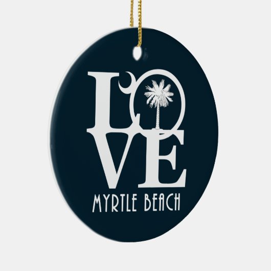 LIEBE Myrtle Beach South Carolina Keramik Ornament (Rechts)