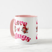 Liebe N Hugs Tasse (Vorderseite Links)