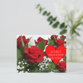 LIEBE NACHDENKEN! Postkarte (Stehend Vorderseite)