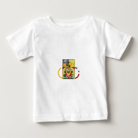 Liebe-Nachricht in Rasta-Farbdrucken Baby T-shirt (Vorderseite)