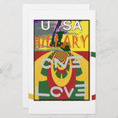 Liebe-Nachricht in Rasta-Farbdrucken Briefpapier (Vorne/Hinten)