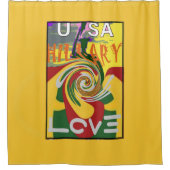 Liebe-Nachricht in Rasta-Farbdrucken Duschvorhang (Vorderseite)