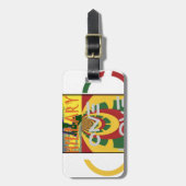 Liebe-Nachricht in Rasta-Farbdrucken Gepäckanhänger (Vorderseite vertikal)