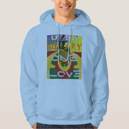 Liebe-Nachricht in Rasta-Farbdrucken Hoodie