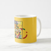 Liebe-Nachricht in Rasta-Farbdrucken Kaffeetasse (VorderseiteRechts)