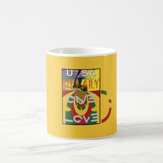 Liebe-Nachricht in Rasta-Farbdrucken Kaffeetasse (Mittel)