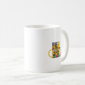 Liebe-Nachricht in Rasta-Farbdrucken Kaffeetasse (VorderseiteRechts)