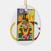 Liebe-Nachricht in Rasta-Farbdrucken Keramikornament (Rechts)