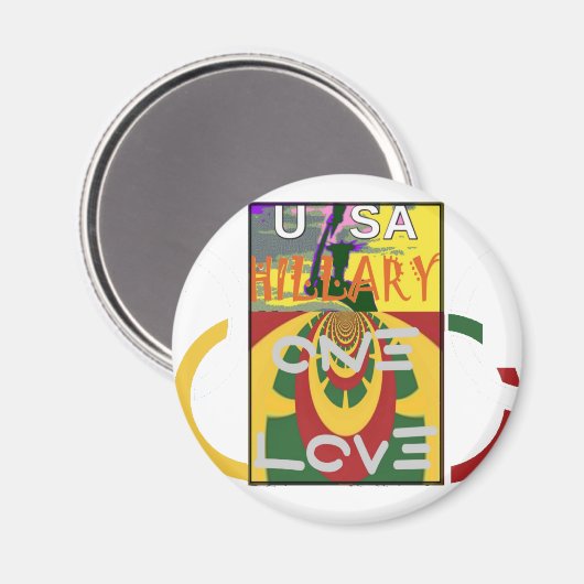 Liebe-Nachricht in Rasta-Farbdrucken Magnet (Vorderseite/Rückseite)