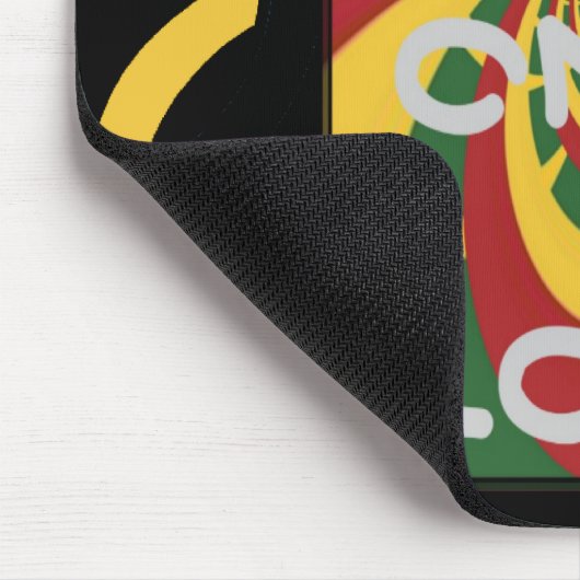 Liebe-Nachricht in Rasta-Farbdrucken Mousepad (Ecke)