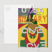 Liebe-Nachricht in Rasta-Farbdrucken Postkarte (Vorne/Hinten)