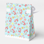 Liebe Nähen Blau Geschenkschachtel (Rückseite)