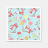 Liebe Nähen Blau Serviette (Vorderseite)