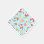 Liebe Nähen Blau Serviette (Ecke)