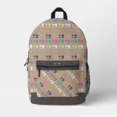 Liebe Nähen braun Bedruckter Rucksack (Vorderseite)