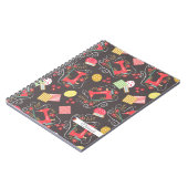 Liebe Nähen braunes Notebook Notizblock (Linke Seite)