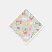 Liebe Nähen Grau Serviette (Ecke)