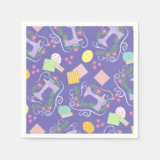 Liebe Nähen Lila Serviette (Vorderseite)