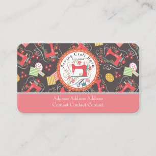 Liebe Nähen Niedlicher brauner Visitenkarte