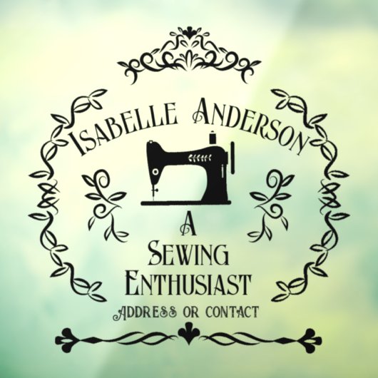 Liebe Nähen Vintag Fensteraufkleber (Blatt 3)