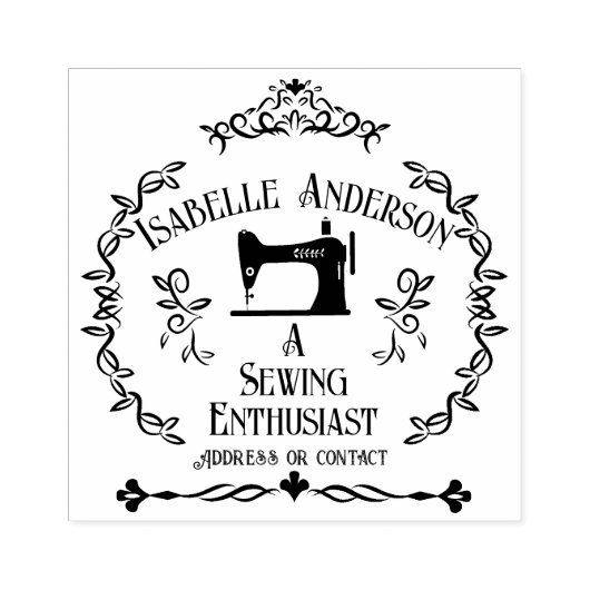 Liebe Nähen Vintag Gummistempel (Prägung)