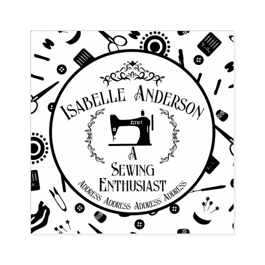 Liebe Nähen Vintag Gummistempel (Prägung)