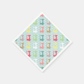 Liebe Nähmaschine blau Serviette (Ecke)