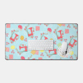 Liebe Nähmaschine Blue Desk Mat Schreibtischunterlage (Tastatur & Maus)