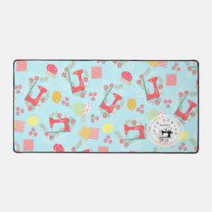 Liebe Nähmaschine Blue Desk Mat Schreibtischunterlage