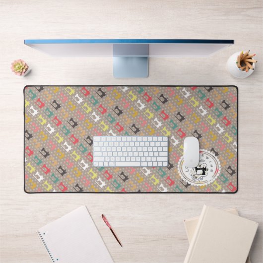 Liebe Nähmaschine braun Schreibtischunterlage (Büro 1)