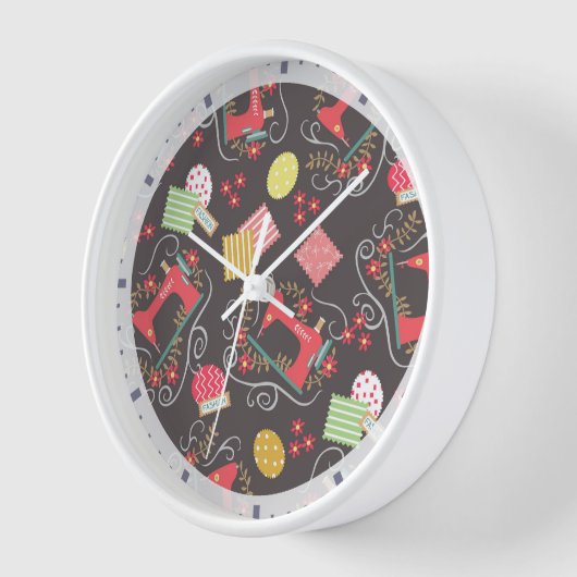 Liebe Nähmaschine braun Uhr (Winkel)