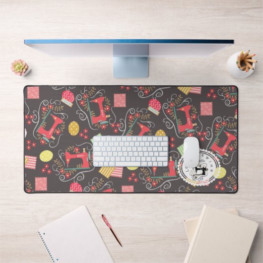 Liebe Nähmaschine Braune Schreibtischmatte (Büro 1)