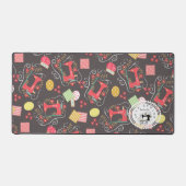 Liebe Nähmaschine Braune Schreibtischmatte (Vorderseite)