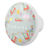 Liebe Nähmaschine Grau Keramikknauf (Rechts)