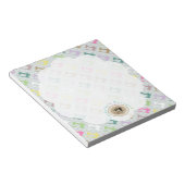 Liebe Nähmaschine Grau Notizblock (angewinkelt)