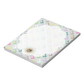 Liebe Nähmaschine Grau Notizblock (Rotiert)