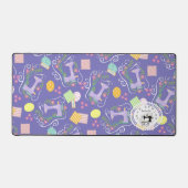 Liebe Nähmaschine Lila Schreibtischmatte (Vorderseite)