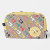 Liebe Nähmaschine Monogramm braun Waschbeutel (Vorderseite)