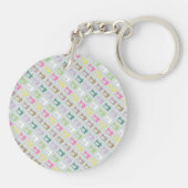 Liebe Nähmaschine Pastellgrün Schlüsselanhänger (Rückseite)