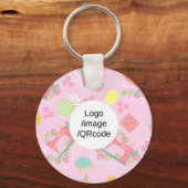 Liebe Nähmaschine. Pfirsich Schlüsselanhänger (Rückseite)