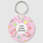 Liebe Nähmaschine. Pfirsich Schlüsselanhänger (Rückseite)