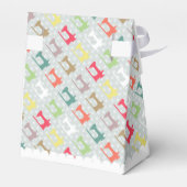 Liebe Nähmaschine Silhuoette Grau Geschenkschachtel (Rückseite)