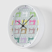 Liebe Nähmaschinenpunkte grau Uhr (Winkel)