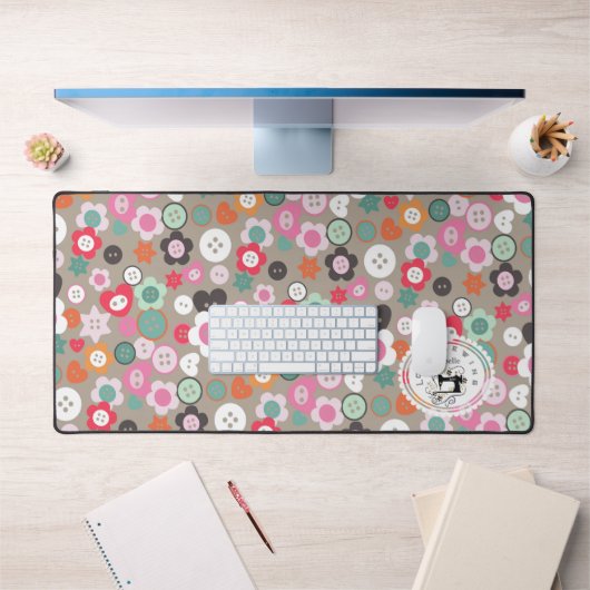 Liebe Nähtasten braun Schreibtischunterlage (Büro 1)