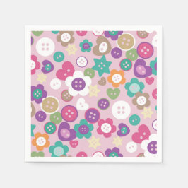 Liebe Nähtasten Rosa Napkins Serviette