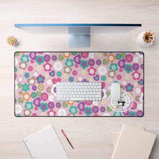 Liebe Nähtasten Rosa Schreibtischunterlage (Büro 1)