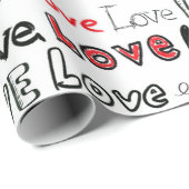 Liebe Nahtloses Muster. Liebe handschriftlich Geschenkpapier (Rolleneckpunkt)