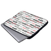 Liebe Nahtloses Muster. Liebe handschriftlich Laptopschutzhülle (Vorne Knopf)